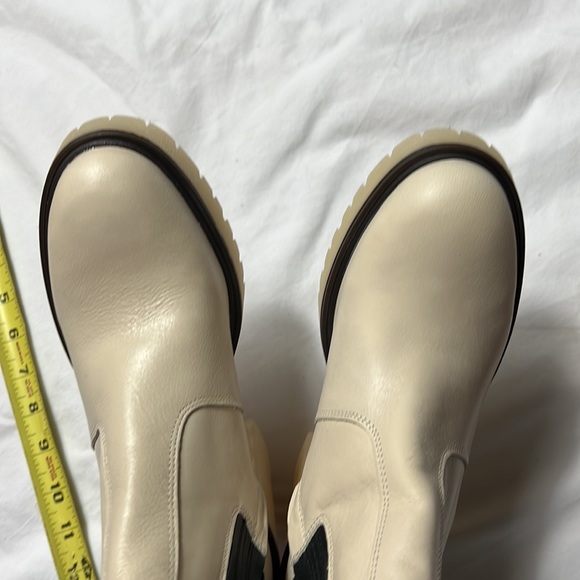 Free people boots James Chelsea chunky white size 8 US heels ankle boots shoes - Picture 14 of 16